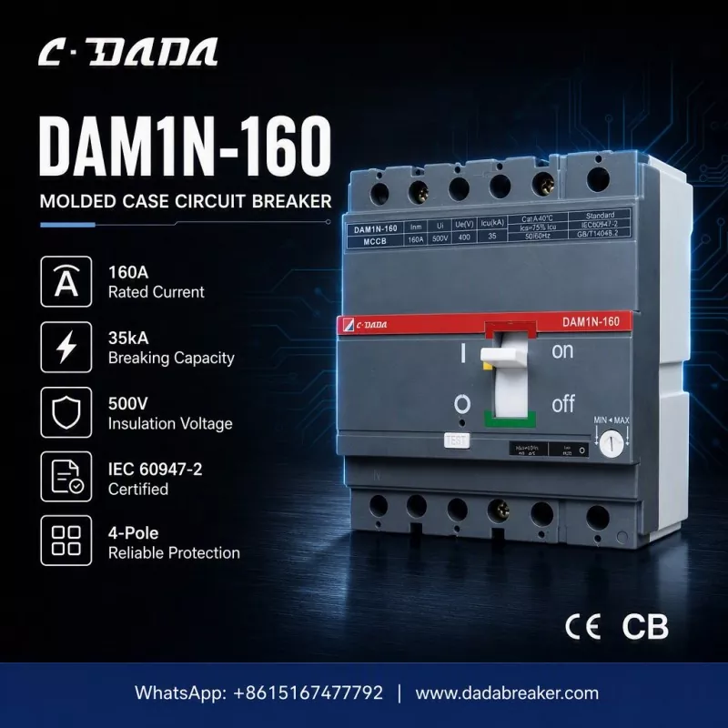 Fiarovana tsara ho an'ny tambajotra indostrialy: C·DADA DAM1N-160 MCCB