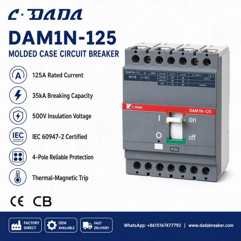 Fiantohana ny fahamarinan'ny fitsinjarana: Ny vahaolana C·DADA DAM1N-125 MCCB